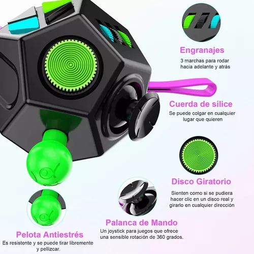 FIDGET JUGUETE DE 12 LADOS, ALIVIO DEL ESTRÉS Y LA ANSIEDAD - 3