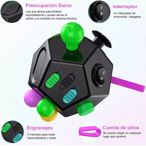 FIDGET JUGUETE DE 12 LADOS, ALIVIO DEL ESTRÉS Y LA ANSIEDAD - 4