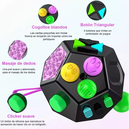FIDGET JUGUETE DE 12 LADOS, ALIVIO DEL ESTRÉS Y LA ANSIEDAD - 6
