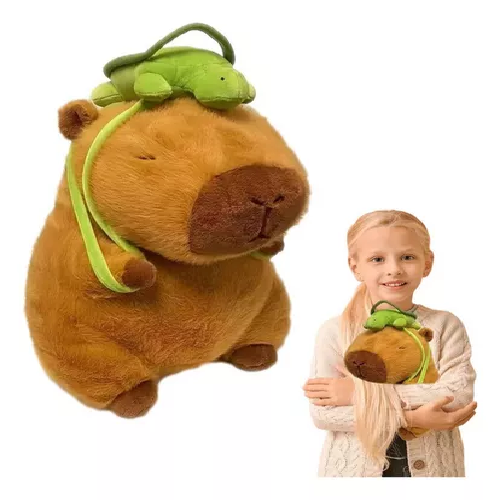 JUGUETE DE PELUCHE DE CAPIBARA, NAVIDAD, CUMPLEAÑOS, COLOR UNICOLOR - 1