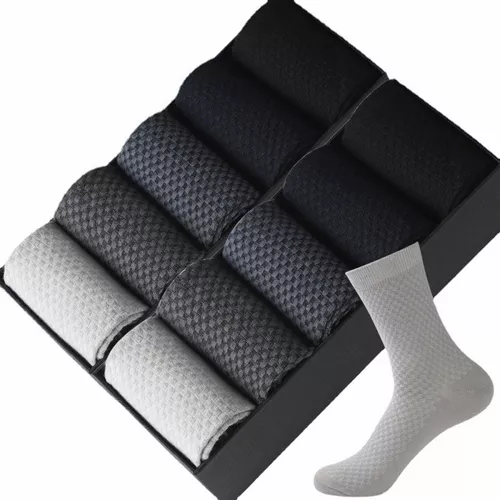 CALCETAS DEPORTIVAS PARA HOMBRE, 100% ALGODÓN, PACK DE 10 PARES, COLOR NEGRO - 1