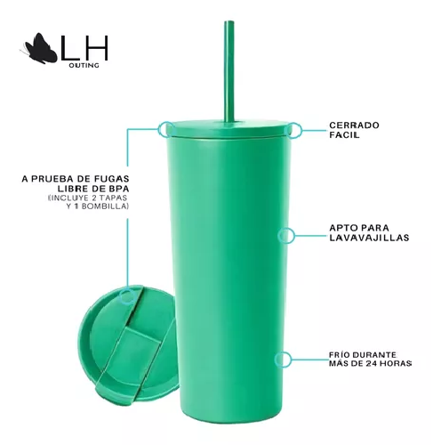 VASO TÉRMICO MUG LH 700 LT, ACERO INOXIDABLE, VERDE MENTA - 2