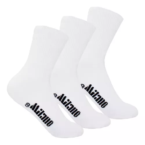 CALCETINES DE MEDIA CAÑA PARA HOMBRE, PACK DE 12 PARES, COLOR BLANCO - 1