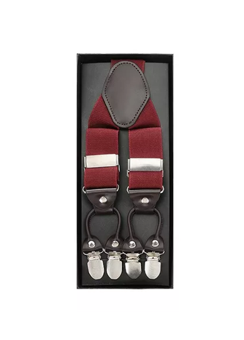 SUSPENSOR HUMITA EN CAJA TIRANTES HOMBRE AJUSTABLE ELASTICO, EN COLOR CAFE - 2