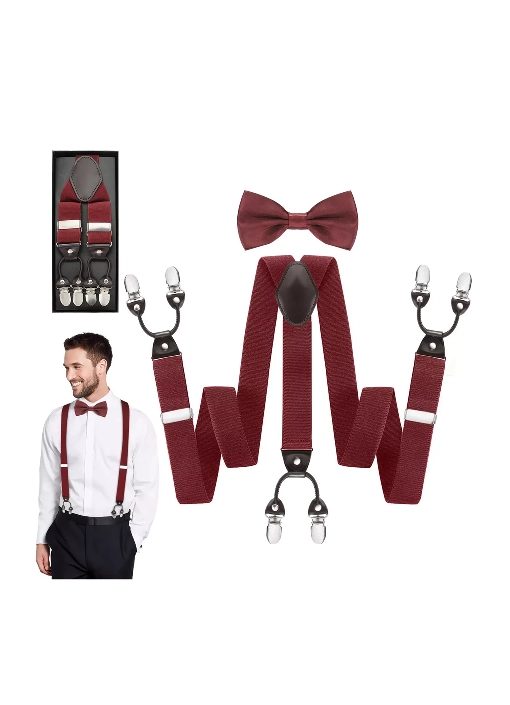 SUSPENSOR HUMITA EN CAJA TIRANTES HOMBRE AJUSTABLE ELASTICO, EN COLOR CAFE - 3