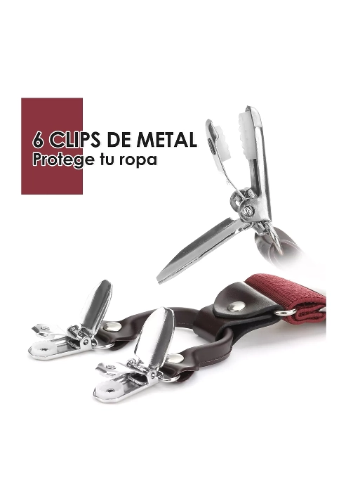 SUSPENSOR HUMITA EN CAJA TIRANTES HOMBRE AJUSTABLE ELASTICO, EN COLOR CAFE - 5