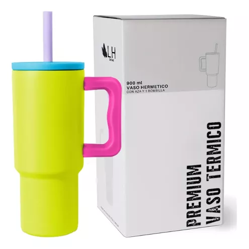 VASO TÉRMICO MUG, 900 LT, ACERO INOXIDABLE, VERDE - 1
