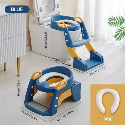 PELELA ASIENTO ADAPTADOR CON ESCALERA PARA INODORO WC, 3 EN 1 PARA NIÑOS - 5