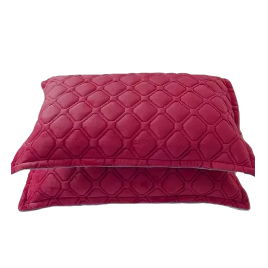 FUNDAS DE ALMOHADAS CON DISEÑO GAMUZA 50X75 CM COLOR EN COLOR ROJO - 1