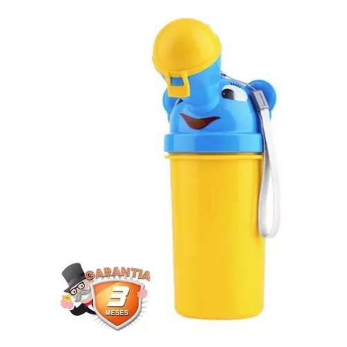 URINARIO INFANTIL PORTÁTIL PARA NIÑOS, IDEAL PARA VIAJES Y SALIDAS, TIPO BOTELLA, COLOR AMARILLO - 4