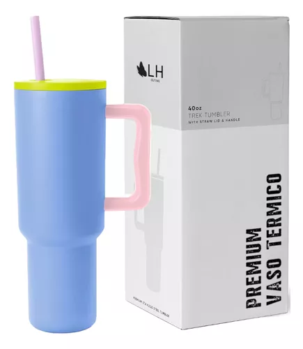 VASO TÉRMICO MUG, 1200 LT, ACERO INOXIDABLE, CELESTE - 1
