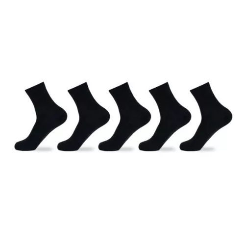 PACK DE 12 PARES DE CALCETINES LARGOS NEGROS, LISOS, DE BAMBÚ, TALLA 39-44 - 3