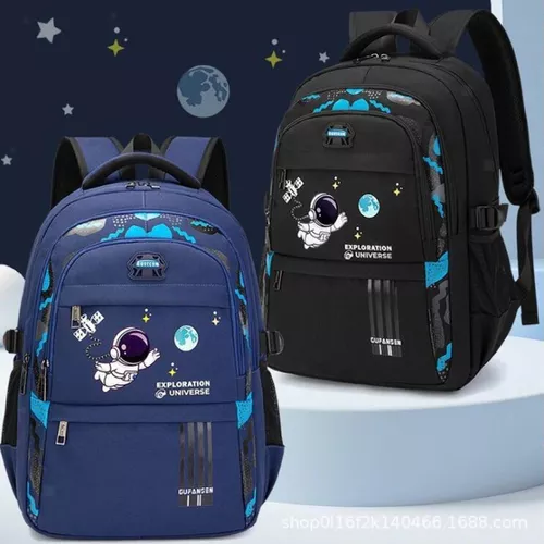 MOCHILA ESCOLAR DE ESPALDA PARA NIÑOS, MORRAL NOTEBOOK COLOR EN COLOR NEGRO - 3