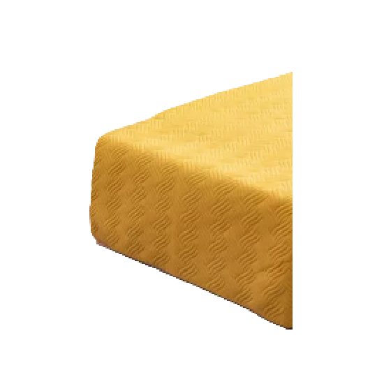 PIECERA DE CAMA TERCIOPELO PLUSH KING + 2 FUNDAS 70X210 CM COLOR EN COLOR AMARILLO - 1