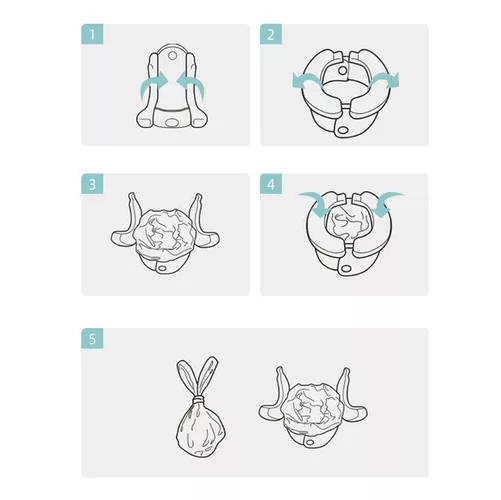 PELELA DE VIAJES PORTÁTIL, PLEGABLE, INCLUYE +20 BOLSAS - 5