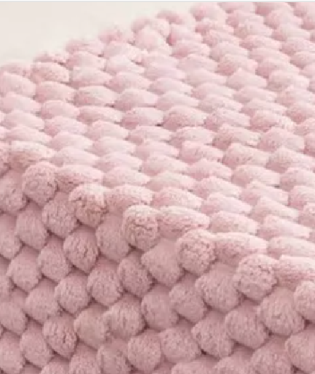 PIECERA 70X190 CM + 2 FUNDAS 45X45 CM PLUSH PELUDITA KING COLOR ROSA - 1