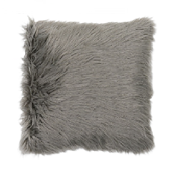 FUNDAS DE COJÍN PELUDITAS 45X45 CM COLOR GRIS - 1