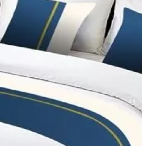 PIECERAS PARA CAMA DECORATIVA 60X200 CM + 2 FUNDAS 45X45 DISEÑO 3 COLOR AZUL - 1