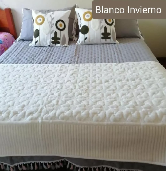 PIECERA POLAR TELA REVERSIBLE 95X210 CM COLOR EN COLOR BLANCO INVIERNO - 2