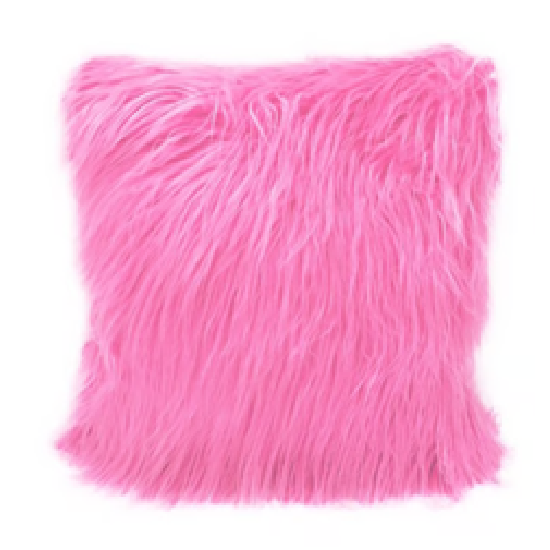 FUNDAS DE COJÍN PELUDITAS 45X45 CM COLOR FUCSIA - 1