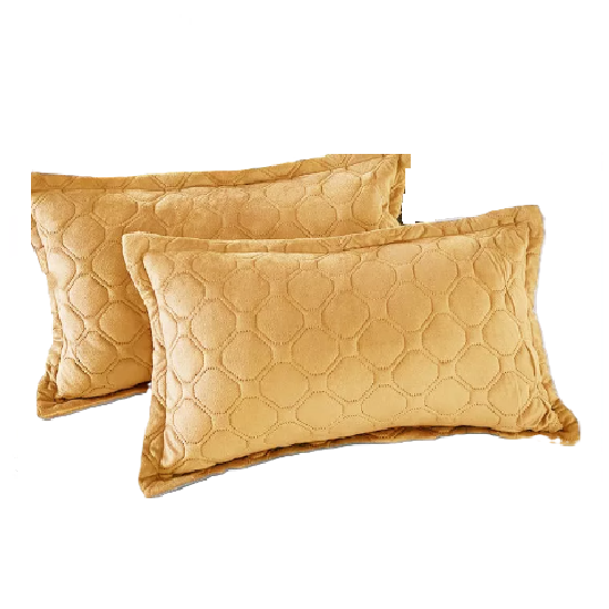 FUNDAS DE ALMOHADAS CON DISEÑO GAMUZA 50X75 CM COLOR BEIGE - 1