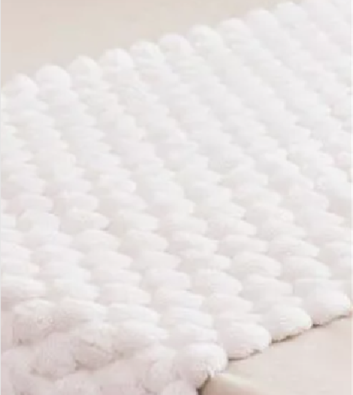 PIECERA PLUSH PELUDITA 2 PLAZAS O KING 70X190 CM COLOR EN COLOR BLANCO - 1
