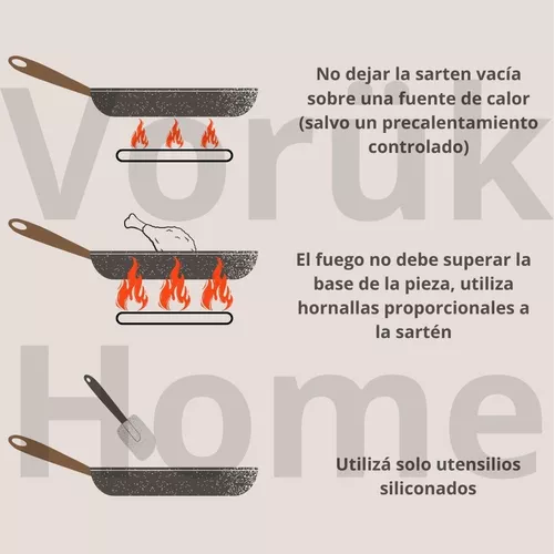 BATERÍA DE COCINA DE 5 PIEZAS, ANTIADHERENTE, CERÁMICA MARMOLADA - 6