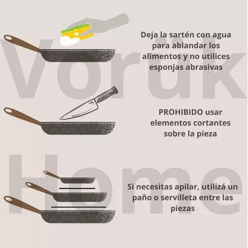 BATERÍA DE COCINA DE 5 PIEZAS, ANTIADHERENTE, CERÁMICA MARMOLADA - 7
