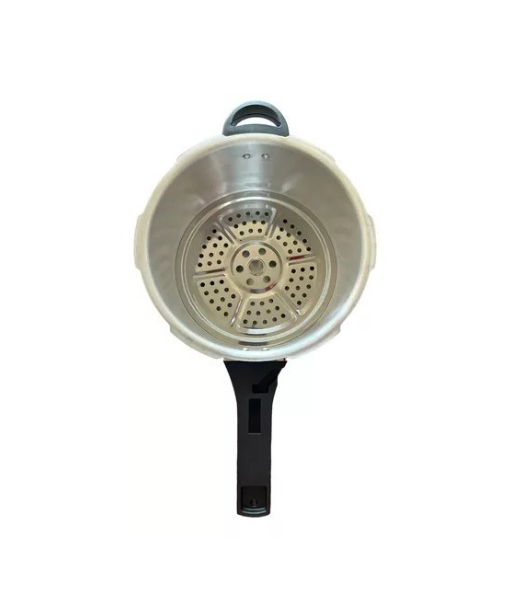 OLLA A PRESIÓN DE ALUMINIO KEEP, 6000 ML, 3 VÁLVULAS, COLOR PLATEADO/ROJO - 4