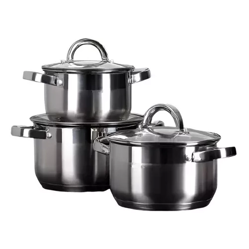 SET DE OLLAS DE 6 PIEZAS, ACERO INOXIDABLE, ASA ERGONOMICA, 5.0 - 1