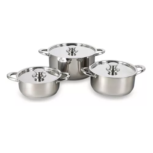 BATERIA DE COCINA DE 6 PIEZAS, ACERO INOXIDABLE, WENS 420-6SS - 1