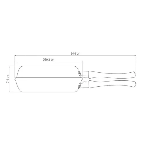 SARTÉN DOBLE ANTIADHERENTE PARA TORTILLAS TRAMONTINA, 20 CM - 7