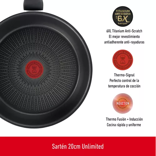 SARTÉN TEFAL G2550702 DE 30 CM, UNLIMITED, COLOR EN COLOR NEGRO - 3