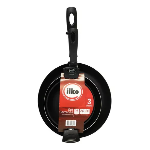 PACK DE SARTENES DE 20 + 26 CM Y PAILA, ANTIADHERENTE, REDBLUE ILKO - 2