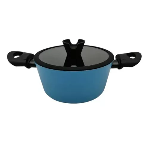 BATERIA DE COCINA KEEP, OLLAS ANTIADHERENTES, 7 PIEZAS, COLOR AZUL - 5