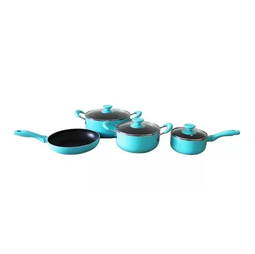 SET DE OLLAS KEEP, ANTIADHERENTE, 7 PIEZAS, COLOR TURQUESA - 5