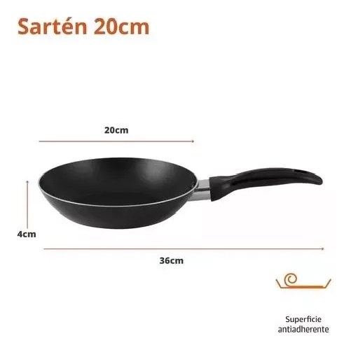 BATERIA DE COCINA DE 12 PIEZAS, BEGÔNIA, TEFLON ANTIADHERENTE, COLOR EN COLOR NEGRO - 4