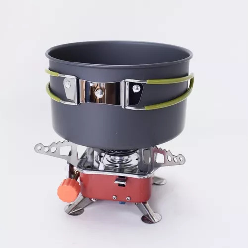 SET DE OLLAS Y TETERA PARA CAMPING - 2