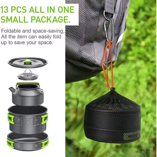 SET DE OLLAS Y TETERA PARA CAMPING - 7