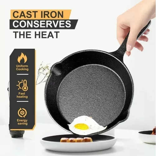 SET DE 4 SARTENES DE HIERRO FUNDIDO, SKILLET - 5