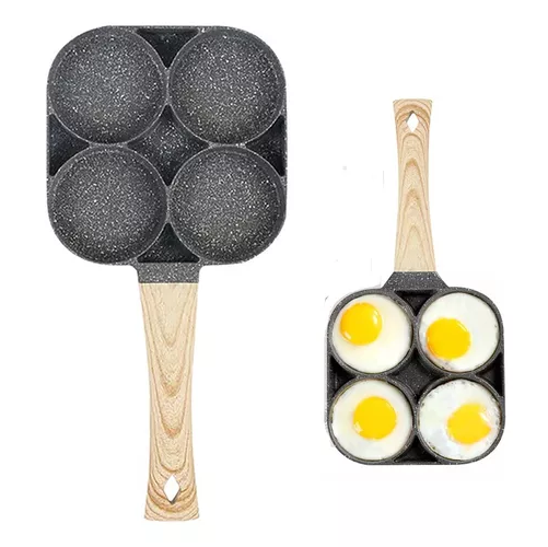 SARTÉN PARA FREÍR 4 HAMBURGUESAS Y HUEVOS AL MISMO TIEMPO, GRIS - 1