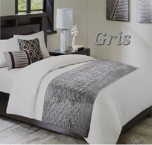 PIECERA POLAR TELA REVERSIBLE 95X210 CM COLOR GRIS - 2