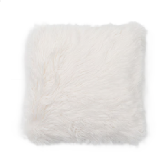 FUNDAS DE COJÍN PELUDITAS 45X45 CM COLOR EN COLOR BLANCO - 1