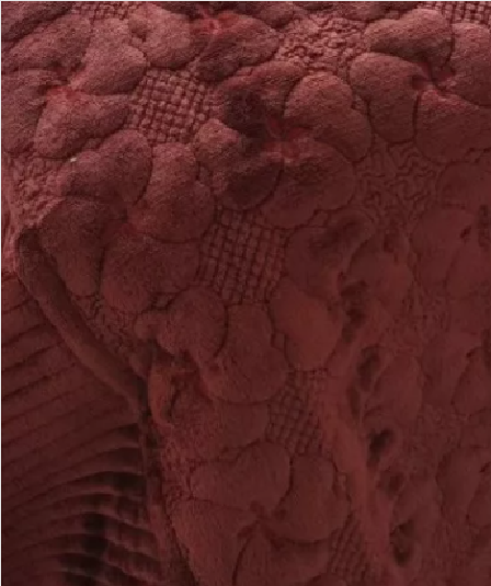 PIECERA POLAR TELA REVERSIBLE 95X210 CM COLOR BURDEOS - 1