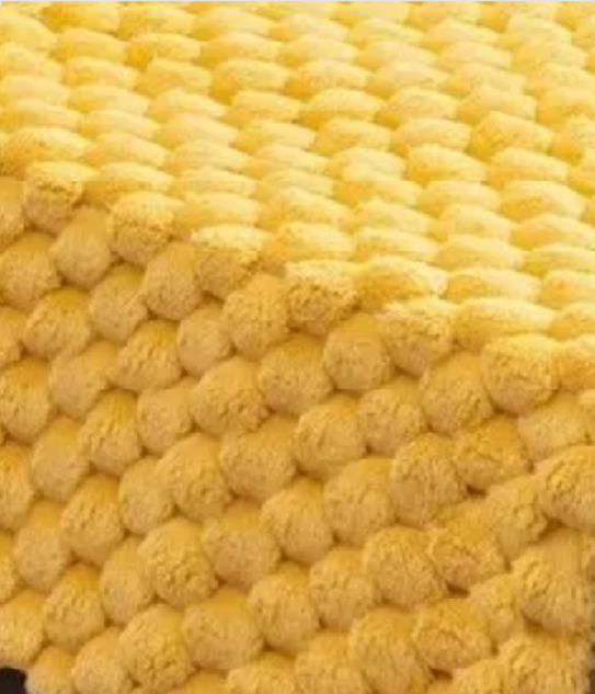 PIECERA PLUSH PELUDITA 2 PLAZAS O KING 70X190 CM COLOR EN COLOR AMARILLO - 1