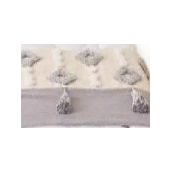 PIECERA PIE DE CAMA BOHO BORDADA CAMA KING Y 2 PLAZAS DISEÑO 3 COLOR EN COLOR BLANCO - 1