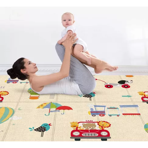 ALFOMBRA ANTIGOLPES BEBÉ, PLEGABLE, REVERSIBLE, 180X120 CM - 3