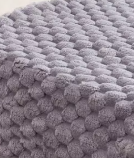 PIECERA PLUSH PELUDITA 2 PLAZAS O KING 70X190 CM COLOR GRIS CLARO - 1