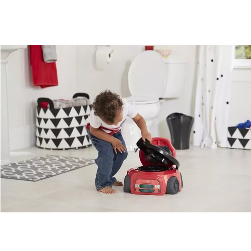 BACINICA ENTRENADOR DE BAÑO, CARRO COCHE 'WHEELS' PARA NIÑOS, COLOR EN COLOR ROJO - 2