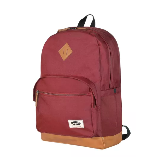 MOCHILA URBANA ESCOLAR BOLSO A LA MODA CARIBE 28L EN COLOR ROJO - 2